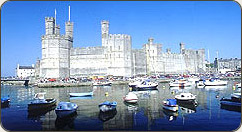 Caernarfon Castle.