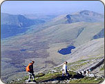 Hiking in Snowdonia.